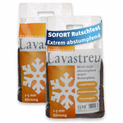 Lava-Granulat 30kg: Stark abstumpfend & rutschhemmend mit Sofortwirkung, umweltfreundlich & tierfreundlich, salzfrei, für Straßen und Gehwege, gebrochen & gesiebt, Premium Qualität 30kg Lavastreu Angebot bei HelloDeals