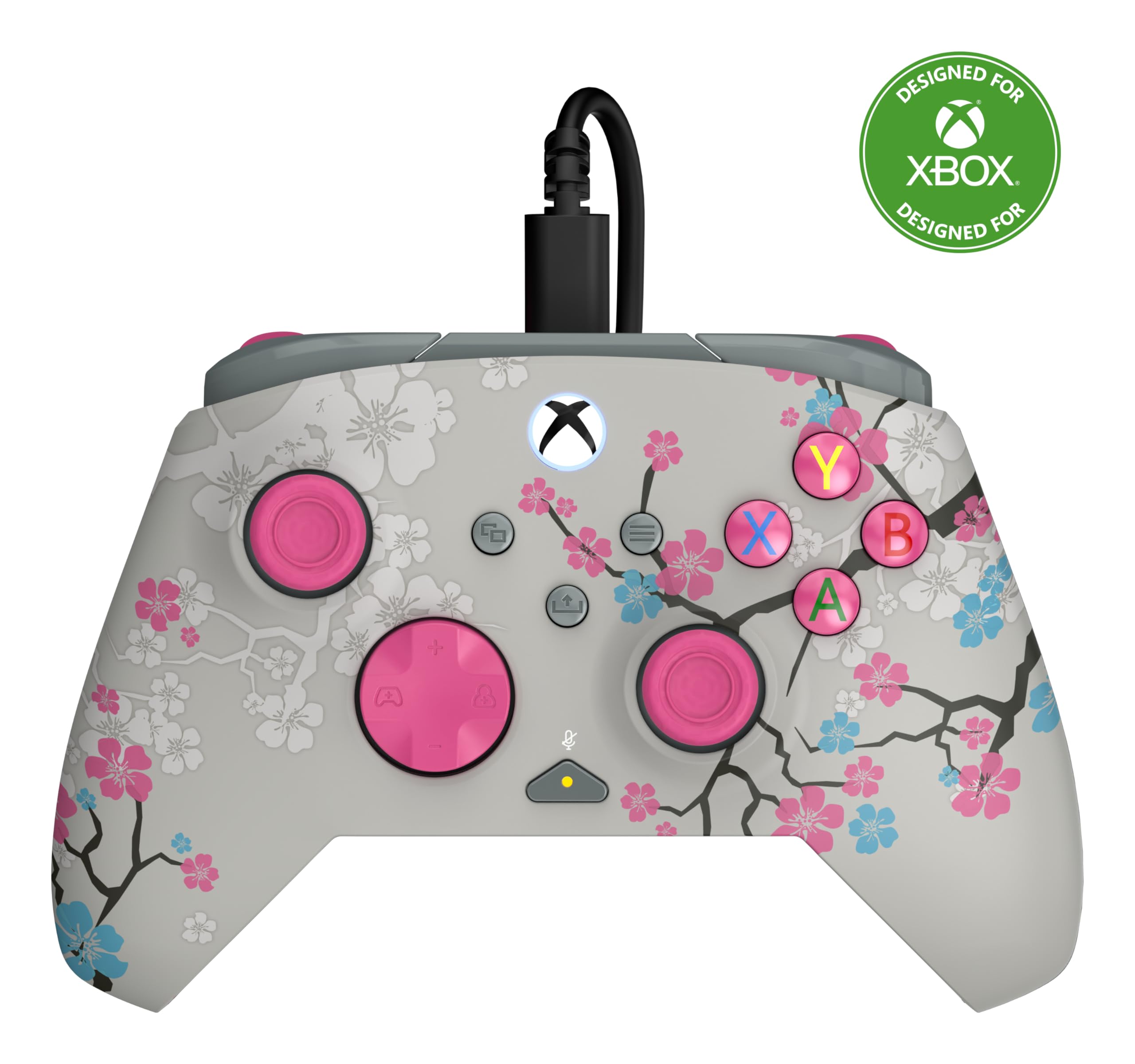 Turtle Beach Rematch Advanced Cherry Blossom Wired Gaming Controller Lizenziert für Xbox Series X, S, Xbox One und Windows PC, mit zuweisbaren Tasten und Rumble-Feature-Motoren Angebot bei HelloDeals