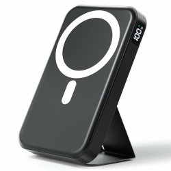 Powerbank für Magsafe, Magnetische Power Bank 10000mAh, PD 22.5W USB-A Ausgabe, Kabelloses Tragbares Ladegerät mit Typ-C-Eingang & Ausgang, Externe Handyakkus LED-Anzeige für iPhone 17/16/15/14/13/12 Schwarz 10000.0 Milliamperestunden (mAh) Angebot bei HelloDeals