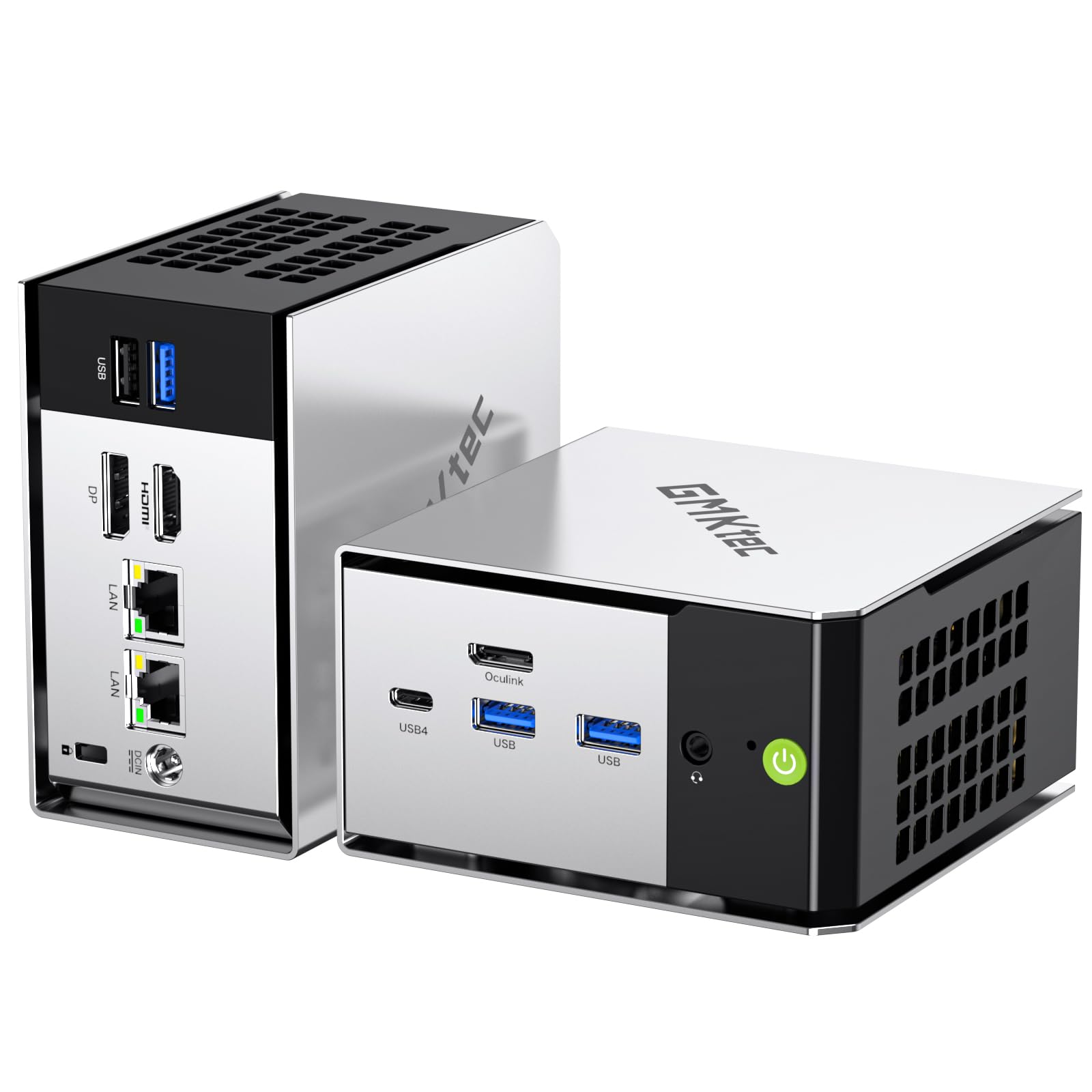 GMKtec Mini Gaming PC, M8 Desktop Computer AMD Ryzen 5 PRO 6650H (6C/12T 4,50 GHz), Dual 2.5GbE LAN, 16GB LPDDR5 RAM + 512GB PCIe SSD Mini Computer, Oculink, USB4, HDMI, USB-C，Micro PC M8 16+512 Angebot bei HelloDeals