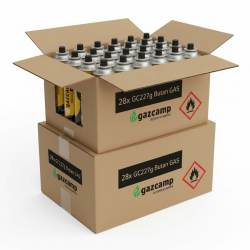 EXGAS, Gaskartusche, Gaskartuschen, Butan, MSF-1a Bajonett Ventil, 227g, Gaskocher, Campingkocher, Unkrautbrenner, Universaldruckgasdose, Camping, BBQ, Heimwerken, DIY (28 Kartuschen) Angebot bei HelloDeals