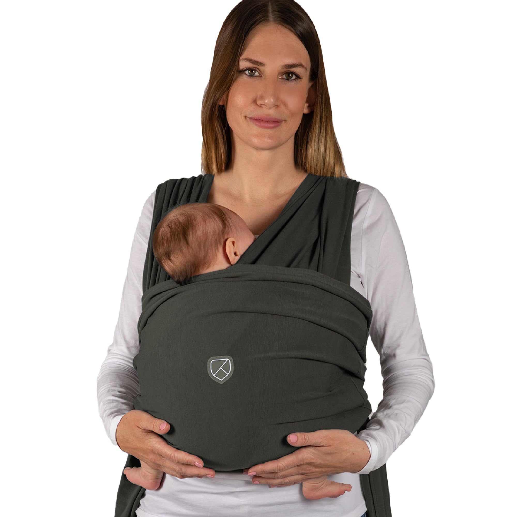 Koala Babycare Babytragetuch - Einfach anzuziehen - Elastisches Tragetuch bis zu 15 kg - Verstellbar und Unisex DunkelGrün Angebot bei HelloDeals