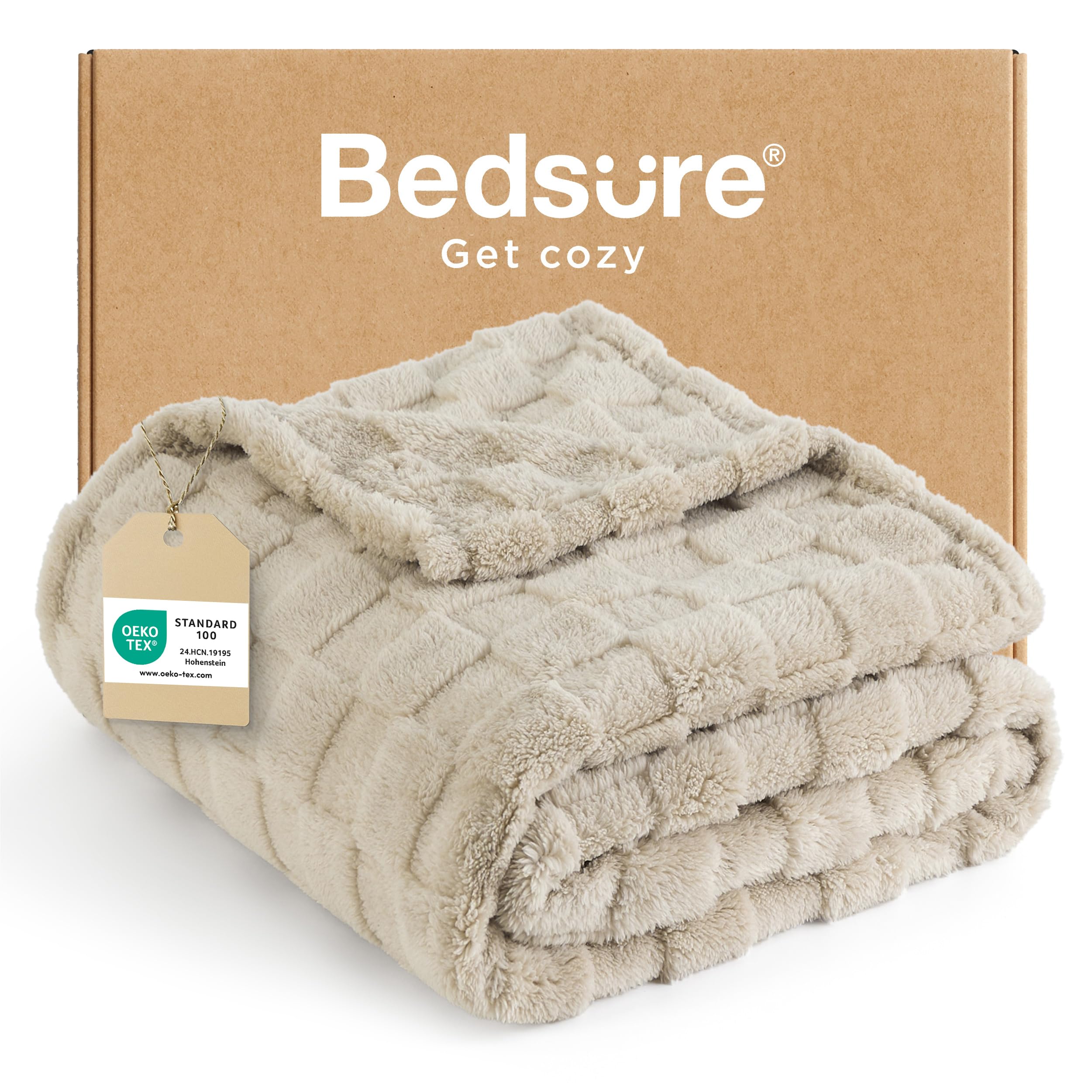 BEDSURE Kuscheldecke Flauschig - Fleecedecke & Wolldecke, Sofadecke, Schachbrettmuster Tagesdecke, Weiche Warme Karierte Decken für Zimmer Deko, Wohn- & Kuscheldecken, Hellbraun, 150 x 200 cm 150 x 200 cm 01-hellbraun Angebot bei HelloDeals