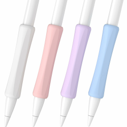 4 Stück Silikon Grip Kompatibel mit Apple Pencil Pro, Apple Pencil 2. Generation, Apple Pencil 1. Generation & Apple Pencil USB-C Ergonomischer Griff (Weiß/Rosa/Violett/Blau) Angebot bei HelloDeals