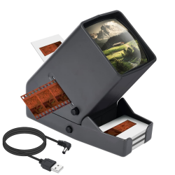 35mm Diaprojektor für Alte Dias - Diabetrachter 3-facher Vergrößerung und LED-Beleuchtetem Diaprojektor mit USB-Stromkabel Dia Angebot bei HelloDeals