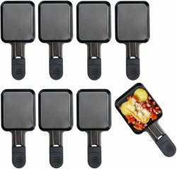 Raclette Pfännchen Ersatz Mini Pfännchen Raclette Edelstahl Antihaftbeschichtet für den Raclette Grill Zubehör, 18x8x1.5cm,8 Stück Angebot bei HelloDeals