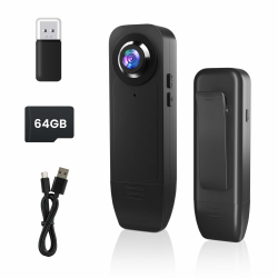 Bodycam, Mini Kamera ohne WLAN, 1080P Bodycam Körperkamera Mini mit Vorinstallierter 64 GB TF Karte, Tragbare Kleine Körperkamera mit 1000mAh Lange Laufzeit Nachtsichtund ung Bewegungserkenn Angebot bei HelloDeals