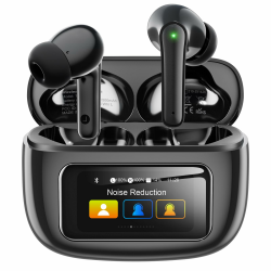 Kopfhörer Kabellos Bluetooth 5.4, In Ear Bluetooth Kopfhörer mit Touchscreen & 5 EQ-Modi,kopfhörer bluetooth ANC & ENC Noise Cancelling,48H Spielzeit, IPX7 Wasserdicht Sport & Gaming kopfhörer-Schwarz Angebot bei HelloDeals