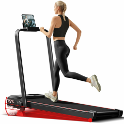 Laufband für Zuhause klappbar 12km/h, Laufband mit Steigung für Zuhause 15%, Walking Pad mit Steigung max. Belastung 136 kg Angebot bei HelloDeals