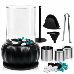 Innenfeuerstelle, Schreibtischkamin mit 3 Farben Deko Steinenmit, Desktop-Kürbis Party-Dekor, für Indoor & Outdoor, Balkon Wohnung Deko, Erstellen Romantische Ambiente Angebot bei HelloDeals