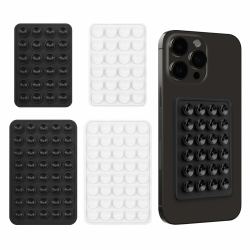 4 Stück Saugnapf Handy Doppelseitig, Universal Silikon-Saugnapf, Handy Kleber Rückseite Saugnapf für Smartphone Halterung Auto Bad Küche Ultradünn ohne Rückstände, Telefonzubehör, 2 Schwarz + 2 Weiß Angebot bei HelloDeals