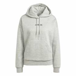 Adidas Damen Essentials LINEAR Fleece Hoodie L Medium Grey Heather/Black Angebot bei HelloDeals