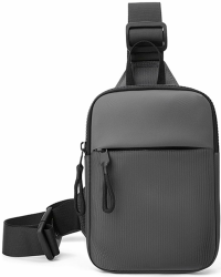 Sling Chest Crossbody Bag, Wasserdicht Schultertasche, Crossbody Bag Brusttasche für Männer und Frauen Klein Umhängetasche Handy Tasche wasserdichte Taschen für Runner Workout Wandern Grau Angebot bei HelloDeals