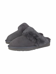 Lammfell Hausschuhe Talea für Damen, echt Schaffell Pantoffel, atmungsaktive Pantoletten, Slipper mit fester EVA-Sohle in Premiumqualität, Schlappen in rosa, grau 37 EU Grau Angebot bei HelloDeals