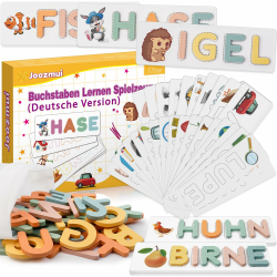Spielzeug ab 3 4 5 6 7 8 Jahre Mädchen, Buchstaben Lernen Lernspiele ab 3-8 Jahre Kinderspielzeug ab 3-8 Jahre Steckpuzzle Holz Montessori Spielzeug ab 3-8 Jahre Junge Einschulung Geschenk Angebot bei HelloDeals