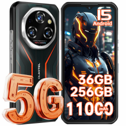 OUKITEL WP55 Android 15 Outdoor Handy 5G, 36GB+256GB/2TB Outdoor Smartphone Ohne Vertrag 11000mAh, 6,6" FHD+ 120Hz Baustellenhandy, 108MP+32MP+8MP Nachtsicht-Kamera, IP68 Wasserdicht Handy/NFC/OTG/GPS Orange Angebot bei HelloDeals