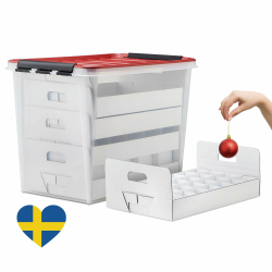 Weihnachtskugel Aufbewahrungsbox mit Deckel | Sichere & stilvolle Aufbewahrung für Weihnachten | Christbaumkugel | Christbaumschmuck und Deko | 61 Liter | BPA-frei | Boxen Aufbewahrung 1er-Set Angebot bei HelloDeals