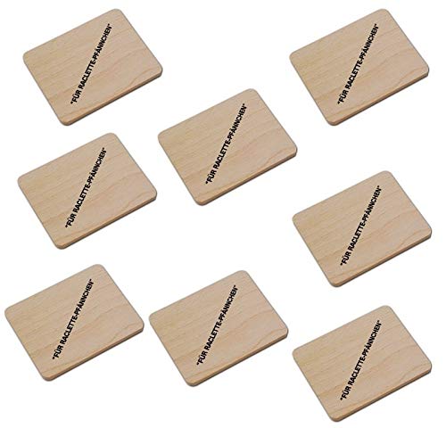 8 x Raclettebrettchen Buche Brettchen Angebot bei HelloDeals