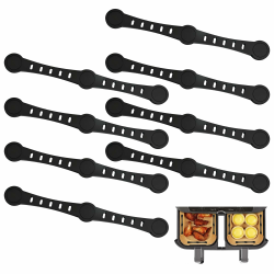 Magnete für Airfryer Backpapier, 8 Stück Silikon Airfryer Magnete für Backpapier, Magnete für Heißluftfritteuse Air Fryer Zubehör Single & Dual Basket Air Fryer Verhindert Verrutschen und Verbrennen Angebot bei HelloDeals