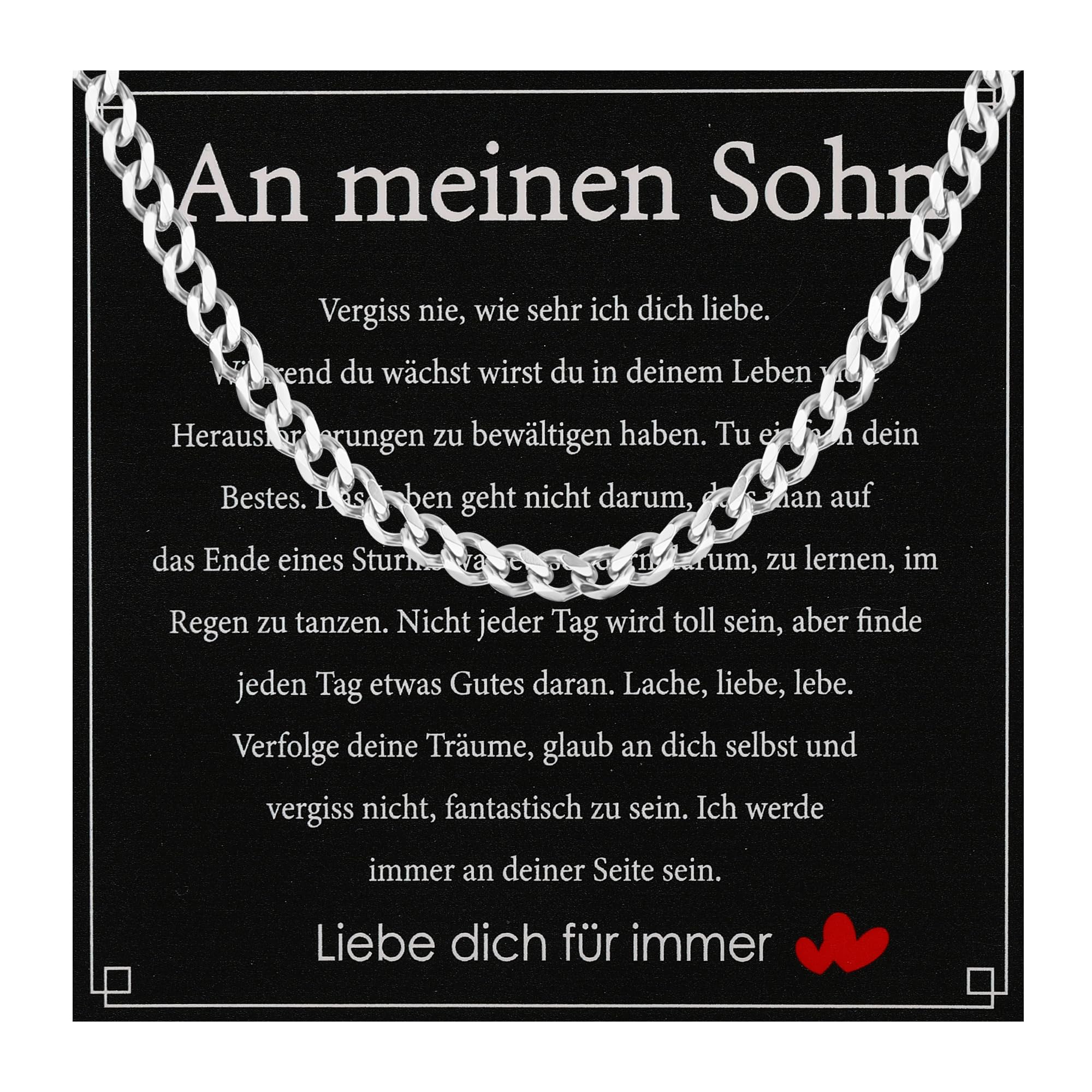 Aretas Halskette Herren Edelstahl Panzerkette 6mm Silberkette Schmuck Geschenke für Männer/Papa/Sohn Vatertagsgeschenk vatertag geburtstagsgeschenk geburtstag Cuban Chain Necklace für Jungen Men Boys Für Meinen Sohn Angebot bei HelloDeals