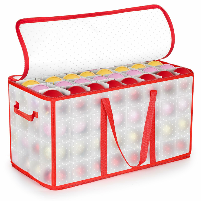 Weihnachtskugeln Aufbewahrung,Christbaumkugeln Aufbewahrung128 Fächer,XL Aufbewahrungsbox Weihnachtskugeln,Weihnachtskugelboxen,Box für Weihnachtskugeln mit Deckel,Hält 8cm 6cm kugeln Angebot bei HelloDeals