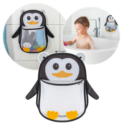 Reer MyHappyPingu Badespielzeug-Netz, hygienische Aufbewahrung für Badewannenspielzeug, Wannenablage Angebot bei HelloDeals