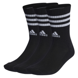adidas Unisex 3-Stripes Cushioned Crew Socks 3 Pairs, Black / White, 6.5-8 Angebot bei HelloDeals