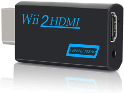 Wii zu HDMI Adapter, 1080P/720P Full HD Konverter Mit 3,5mm Audioausgang - Unterstützt Alle Display Modi, NTSC, 480i, 480p, PAL 576i (Schwarz) Angebot bei HelloDeals