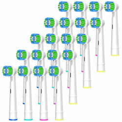 20 Stück Aufsteckbürsten Kompatibel mit Oral B Aufsteckbürsten, Professionelle Bürstenköpfe passend für Oral B Elektrische Zahnbürsten, Weiß. Angebot bei HelloDeals