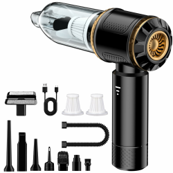 Handstaubsauger Akku 4-in-1, 25000PA Auto Staubsauger Stark, 3-Gang Handstaubsauger kabellos mit Bürstenloser Motor, 220000 U/min Autostaubsauger für Auto, Sofa, PC, Büro & Tierhaar Reinigung Angebot bei HelloDeals