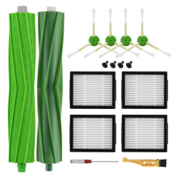 10 Stück Ersatzteile für iRobot Roomba i7 i7+ E5 E6 i6 i6+ i3 i3+ i4 i4+ i8 i8 Plus e5154 i3152 i7156 J7 7150, 1 Satz Gummibürsten, 4 Hochleistungsfilter, 4 Seitenbürsten Angebot bei HelloDeals