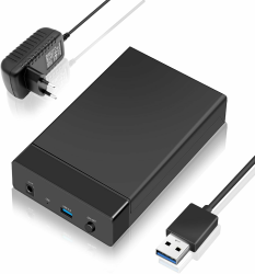 3.5 Festplattengehäuse - 5Gbps USB 3.0 zu SATA Externe Festplatte für 2.5 3.5 Zoll SSD HDD Gehäuse bis zu 16TB mit DC Power Adapter, Unterstützung UASP, Ultimative Wärmeableitung KF023193 Angebot bei HelloDeals