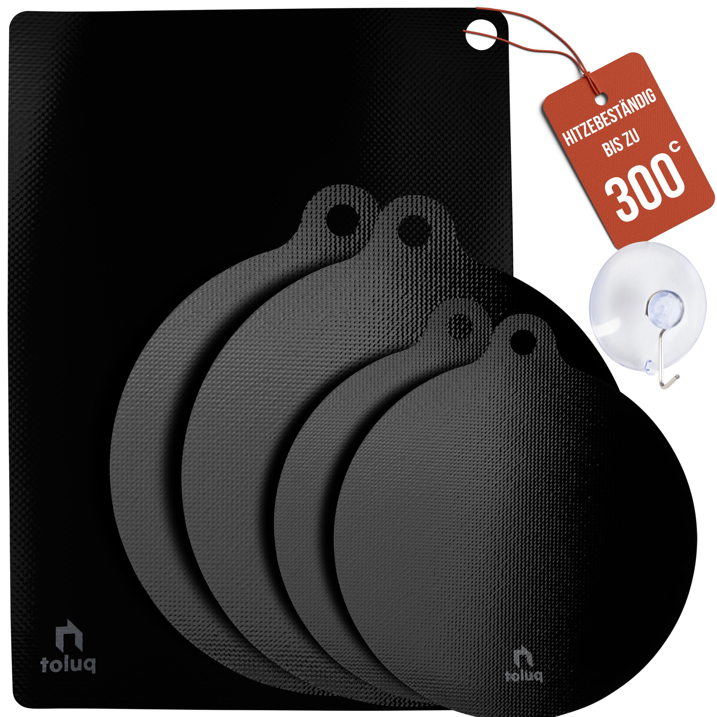 Herdabdeckung Induktionsfeld, Induktionsmatte - 5-Teile Set, bis 300°C beständig - Abdeckung Induktionskochfeld Schutzmatte, Induktionsschutzmatte Herdplatte Induktion Schutz - leicht zu reinigen Angebot bei HelloDeals