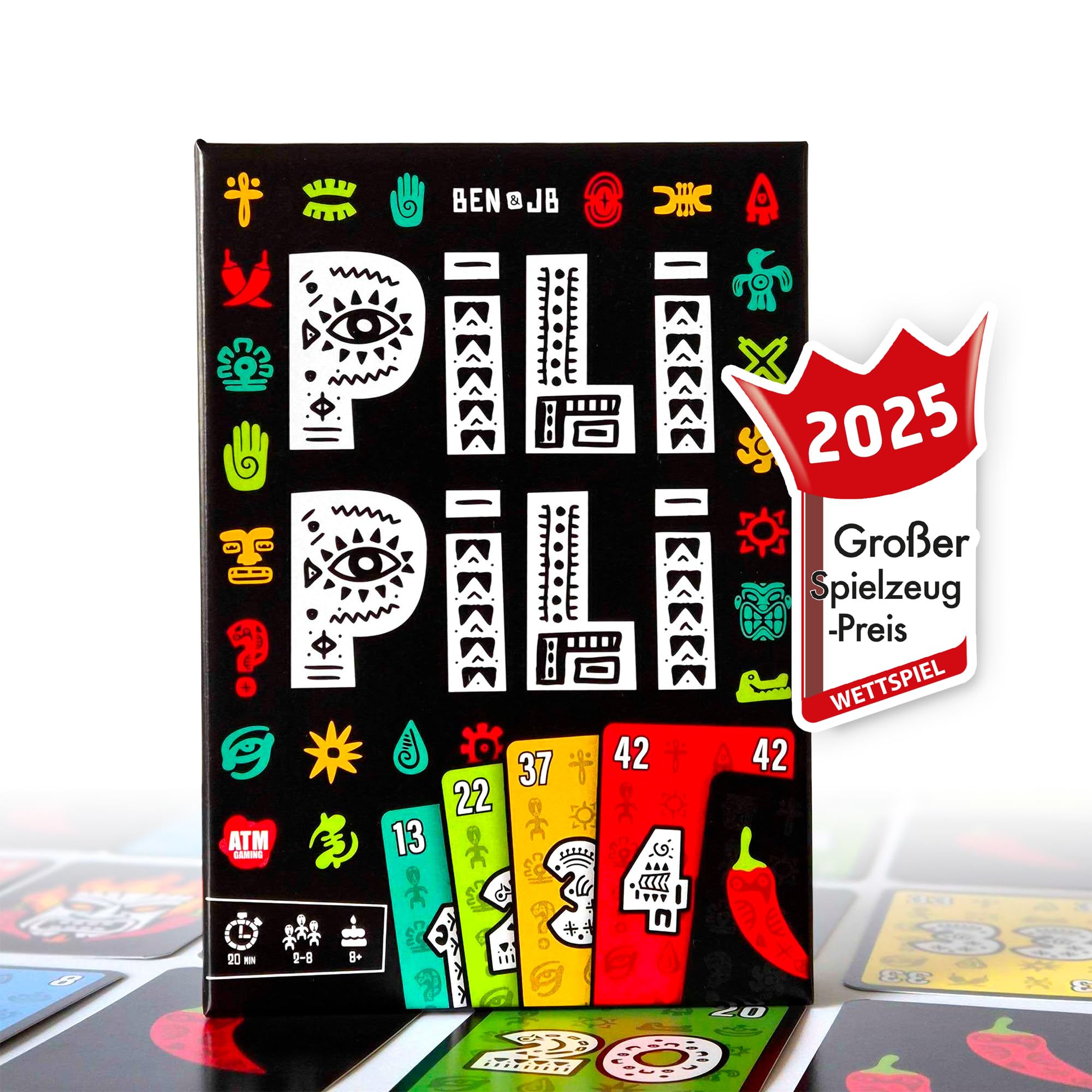 ATM Gaming PILI PILI – Gesellschaftsspiel – Gewinner des Großen Spielzeugpreises 2025 – Taktisches Stichkartenspiel – 2 bis 8 Spieler Angebot bei HelloDeals