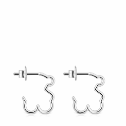 TOUS Damenohrringe aus Sterlingsilber mit Bär-Motiv, 16 mm, Kollektion Silueta, 16mm, Sterling Silber, Kein Edelstein Angebot bei HelloDeals