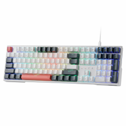 Redragon K668 RGB-Gaming-Tastatur, 104 Tasten + 4 zusätzliche Hotkeys, kabelgebundene mechanische Tastatur mit schallabsorbierendem Schaumstoff, Tastenkappen, roter Schalter QWERTY Rote Schalter Angebot bei HelloDeals