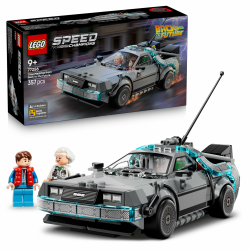 LEGO Speed Champions Zeitmaschine aus Zurück in die Zukunft - Kinder Spielzeug mit Automodell und 2 Minifiguren - Marty McFly und Doc Brown - Kreatives Geschenk für Kinder ab 9 Jahren - 77256 Angebot bei HelloDeals