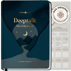 Lebenskompass 3 Jahres Tagebuch für Erwachsene - Deeptalk Eine Reise zu mir Selbst "CANYON" One line a day - Tagebuch Erinnerungen, Reflexion und Achtsamkeit - DIN A5 Hardcover Angebot bei HelloDeals
