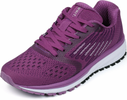 WHITIN Laufschuhe Herren Damen Turnschuhe Sportschuhe Unisex Bequeme Straßenlaufschuhe Walkingschuhe 36-47 42 EU Violett Angebot bei HelloDeals