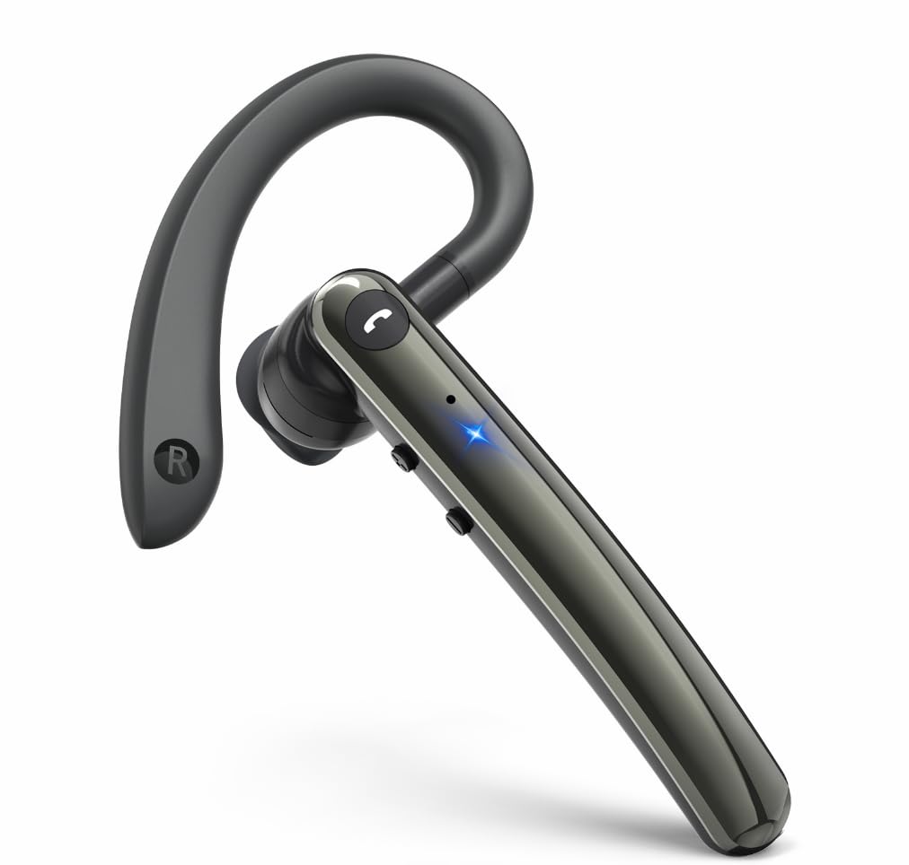 Bluetooth Headset Wireless Freisprech Telefon mit Dual Mic V5.0 Freisprech-Bluetooth-Ohrhörer mit 20 Stunden Sprechzeit Mic Angebot bei HelloDeals