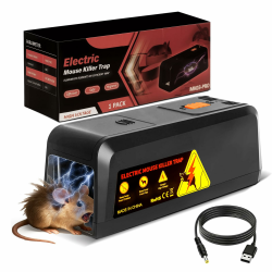 Rattenfalle Elektrisch, Elektrische Mausefalle 2800V Hochspannung – Großes Einlassdesign für Ratten & Mäuse, Tötet Ratten Sofort und Schmerzlos, Wiederverwendbar, Hygienisch Angebot bei HelloDeals