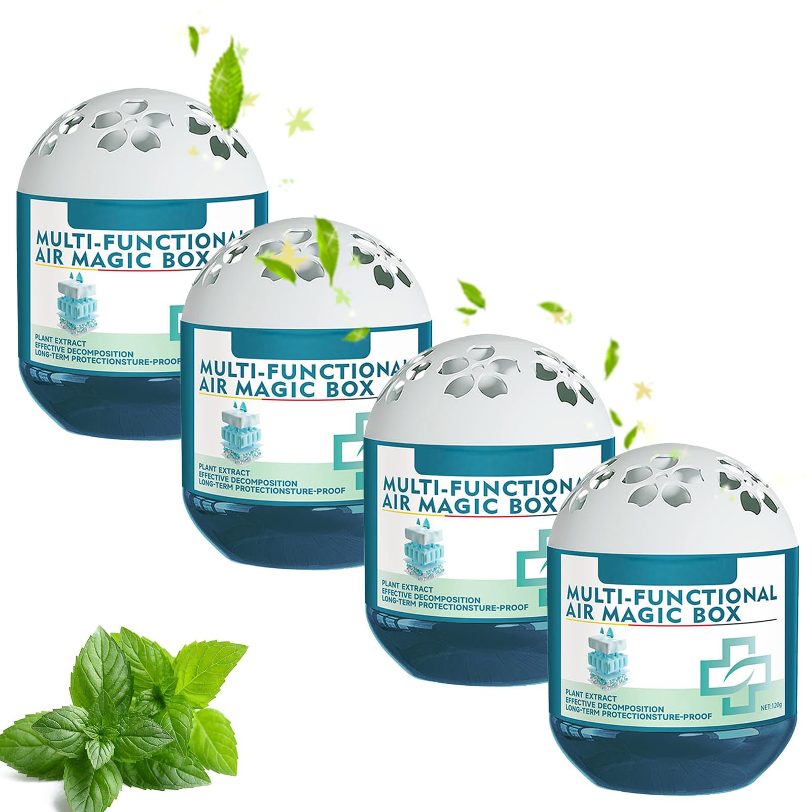 Magic Box zur Staubentfernung in Innenräumen, 4 Stücke Automatische Staubsammlung, 120g Pflanzenextraktformel, Multifunktionale Air Magic Box, Langanhaltende Frische für Haustierbereiche, Zuhause Angebot bei HelloDeals