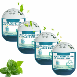 Magic Box zur Staubentfernung in Innenräumen, 4 Stücke Automatische Staubsammlung, 120g Pflanzenextraktformel, Multifunktionale Air Magic Box, Langanhaltende Frische für Haustierbereiche, Zuhause Angebot bei HelloDeals