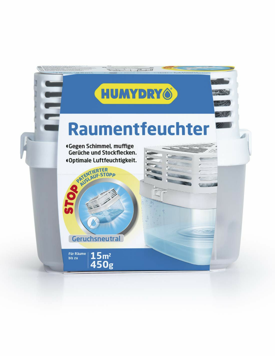 HUMYDRY® Luftentfeuchter Premium 450g – Schützt Räume bis 35m³ vor Schimmel, Kondensation & modrigen Gerüchen, reguliert hohe Luftfeuchtigkeit, einfache Handhabung Angebot bei HelloDeals