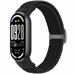 Geflochtenes Armband Kompatibel mit Xiaomi Smart Band 10/9/8, Elastisches Uhrenarmband Solo Loop Nylon Dehnbares Ersatzarmband für Xiaomi Smart Band 10/9/8 für Damen Herren Schwarz Angebot bei HelloDeals