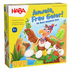 HABA Auweia, Frau Geier! – Spannendes Geschicklichkeitsspiel aus Holz, Nestbau, für Kinder ab 3 Jahren – 2011720001 Angebot bei HelloDeals