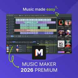 MUSIC MAKER 2026 Premium – Music made easy | Audio Software | Musikprogramm | für Windows 10/11 | 1 PC- Download-Lizenz Angebot bei HelloDeals
