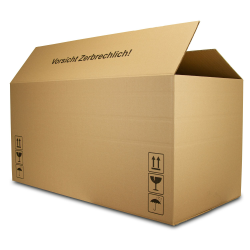 DHL Karton 120 x 60 x 60 cm Faltkarton Versandkarton Kartonage Verpackung mit Höhenriller Angebot bei HelloDeals