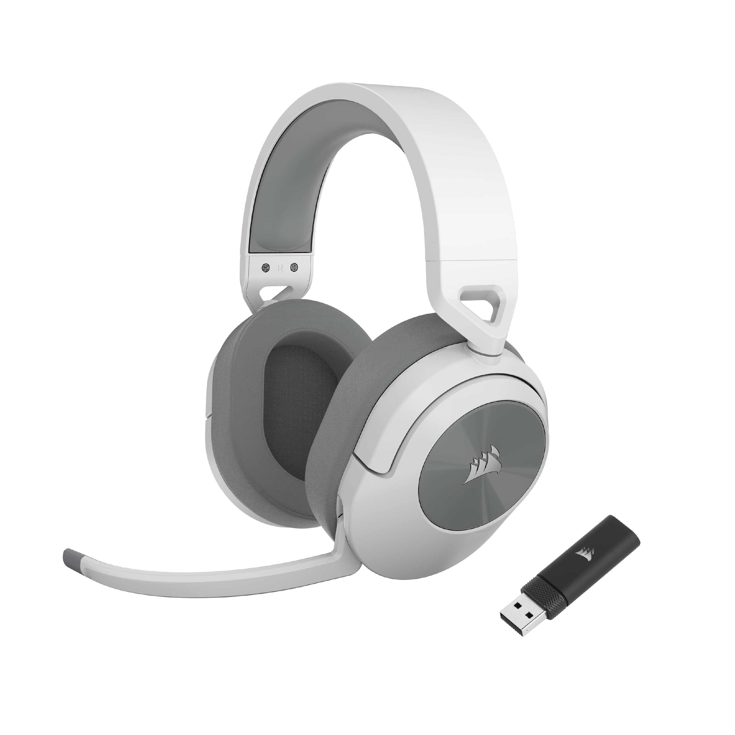 CORSAIR HS55 WIRELESS Leichtes Gaming-Headset - Dolby 7.1 Surround Sound - Omnidirektionales Mikrofon - Bis zu 50ft Reichweite - iCUE-Kompatibel - PC, Mac, PS5, PS4 - Weiß (Generalüberholt) Angebot bei HelloDeals