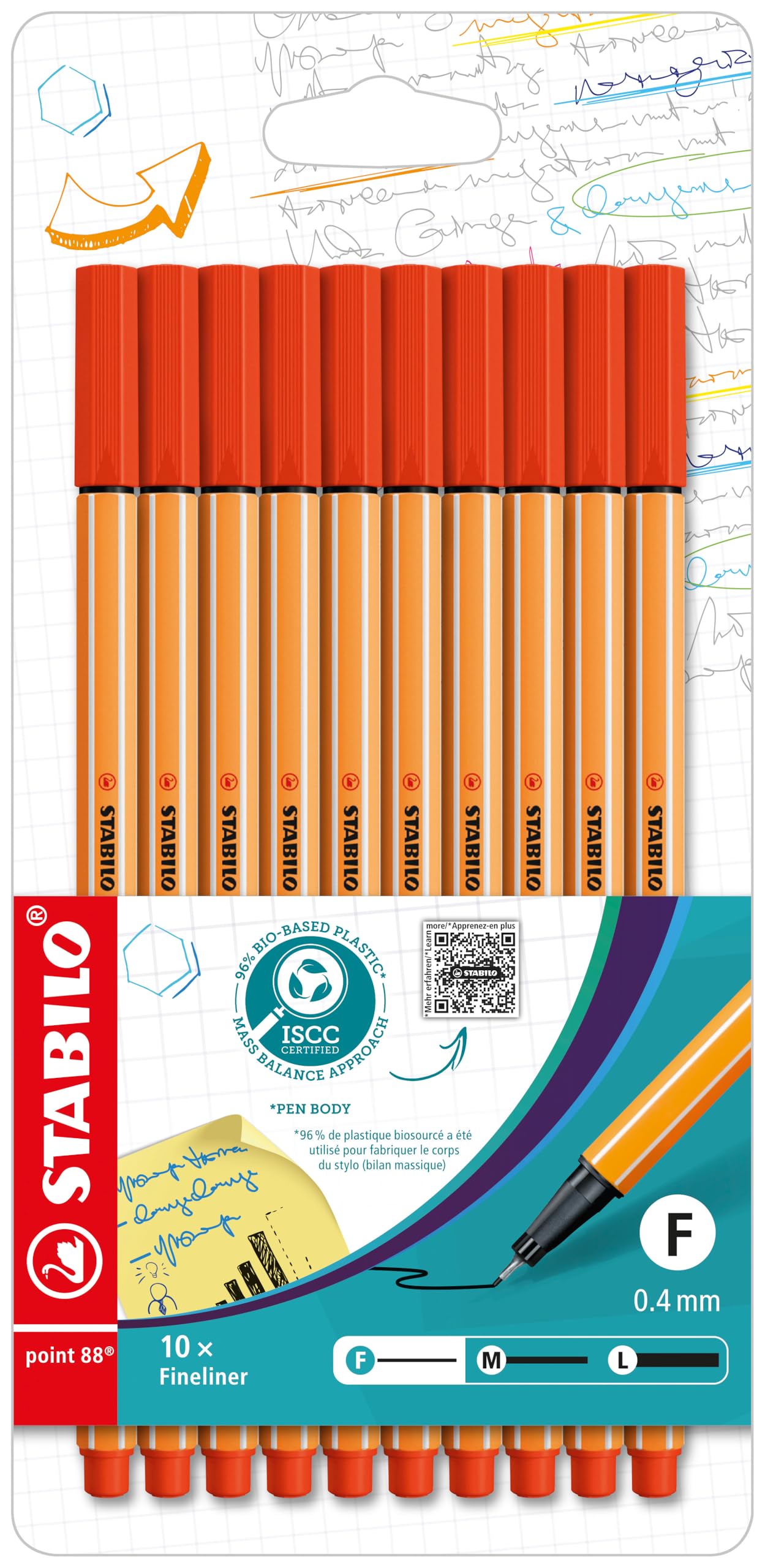 STABILO - Fineliner - point 88-10er Etui - rot rot 10 stück (1er Pack) Angebot bei HelloDeals